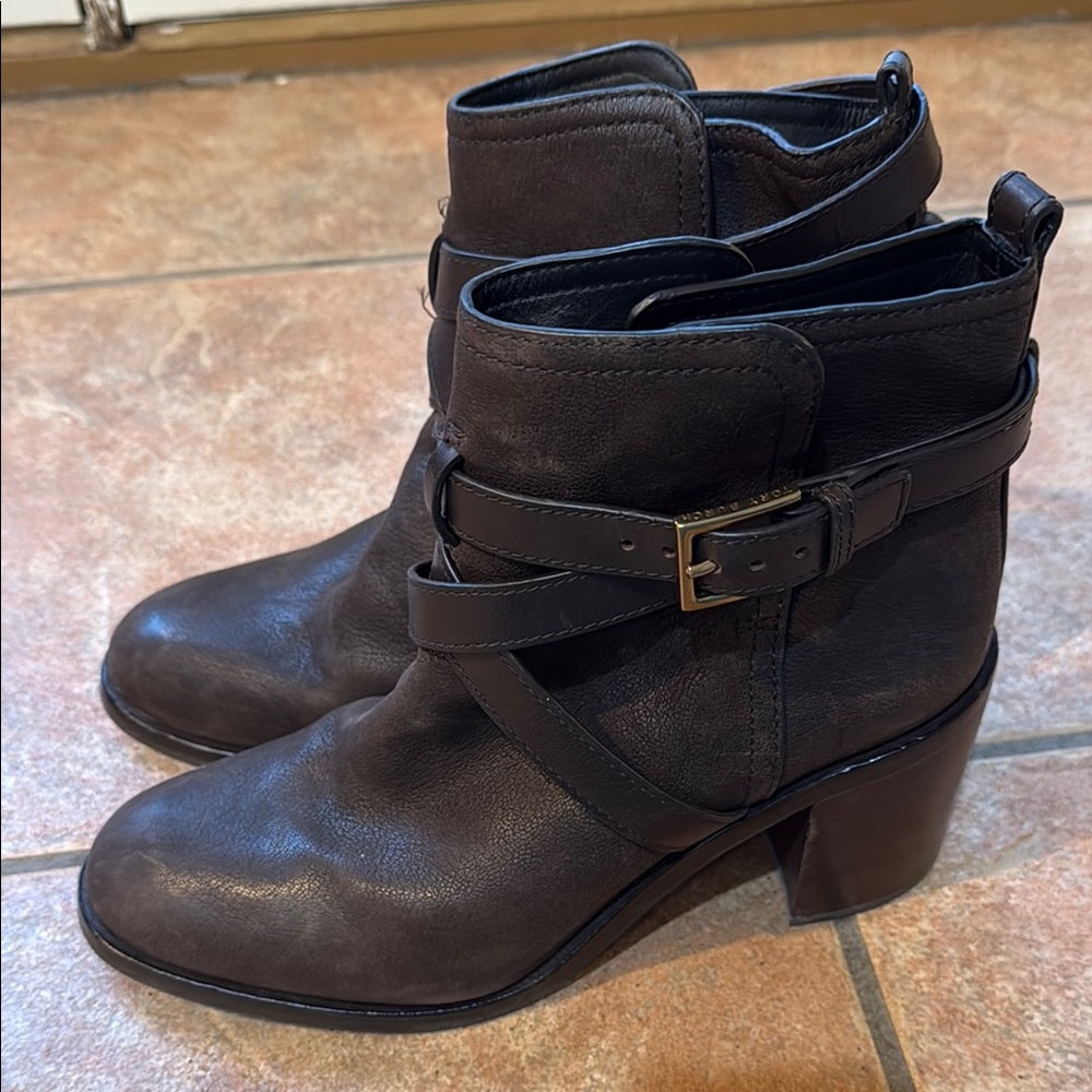 Tory Burch Women's Brown Leather Ankle Boots